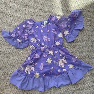 Disney‎ Store Rapunzel Dress Size 9/10 Tangled Princess Purple Party Embroidered